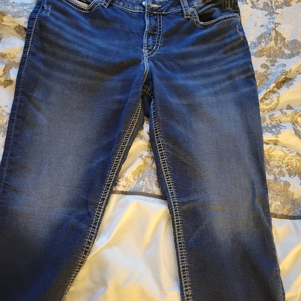 Womens Silver Capri